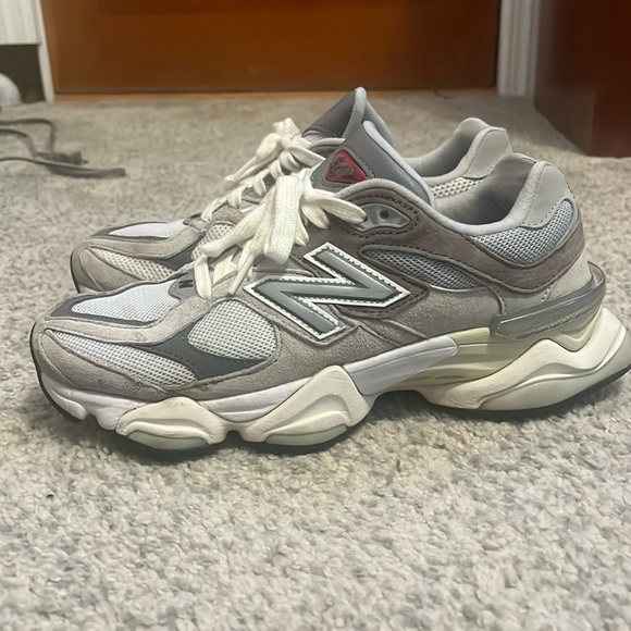 New Balance Gray and White Athletic Shoes - Picture 1 of 4